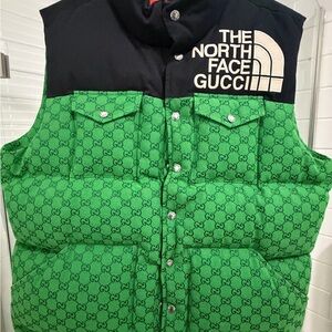 Rare The North Face X Gucci Vest, with GG design.